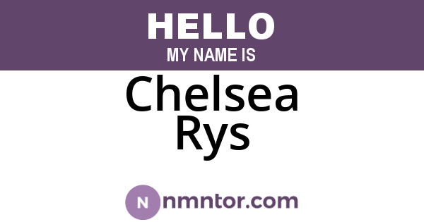 Chelsea Rys