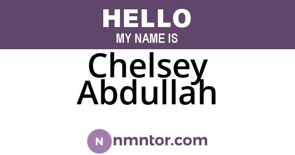 Chelsey Abdullah