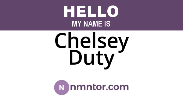 Chelsey Duty