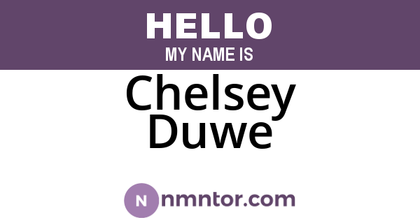 Chelsey Duwe