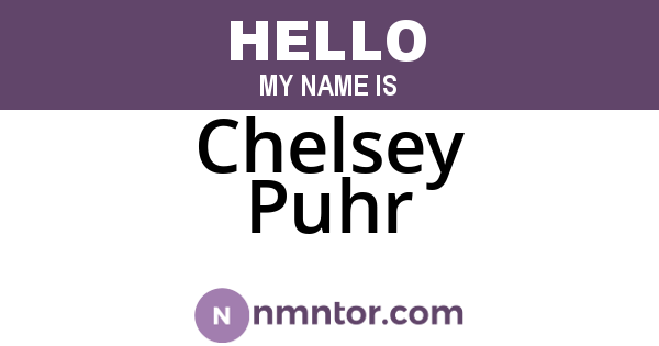 Chelsey Puhr