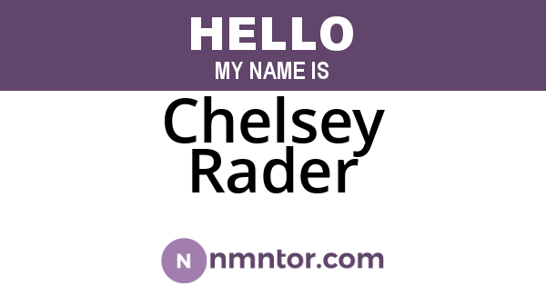 Chelsey Rader