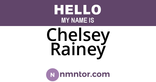 Chelsey Rainey