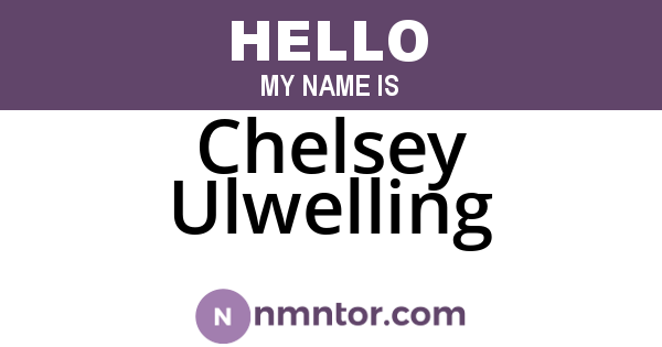 Chelsey Ulwelling