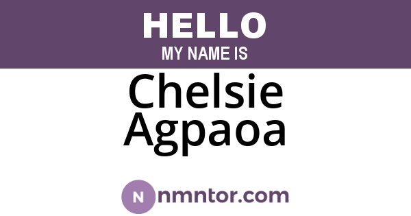 Chelsie Agpaoa