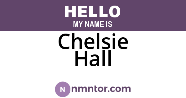 Chelsie Hall