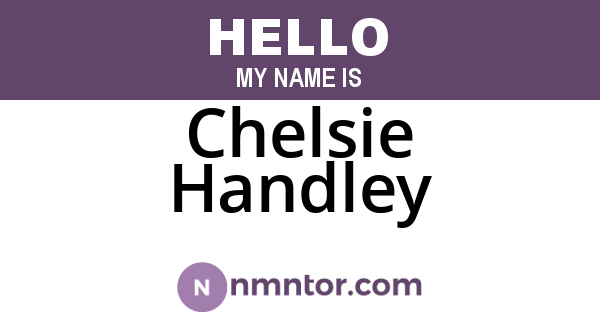 Chelsie Handley