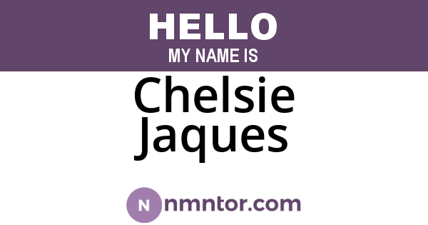 Chelsie Jaques