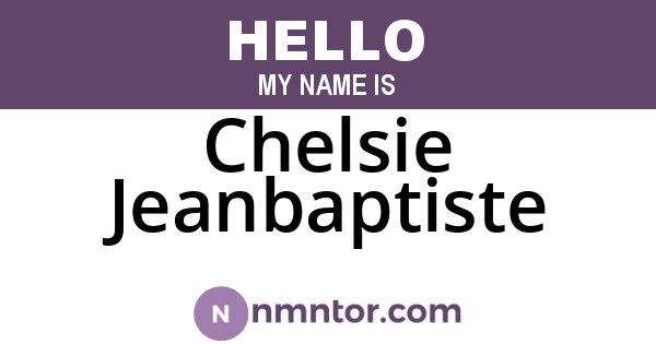 Chelsie Jeanbaptiste