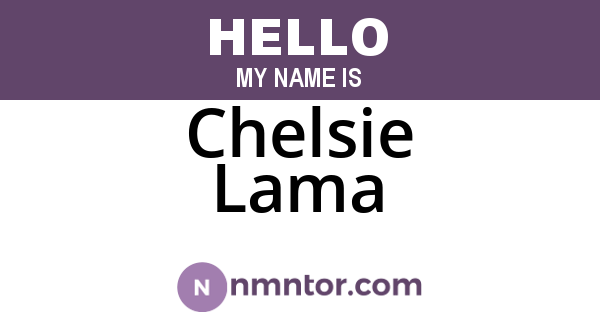 Chelsie Lama