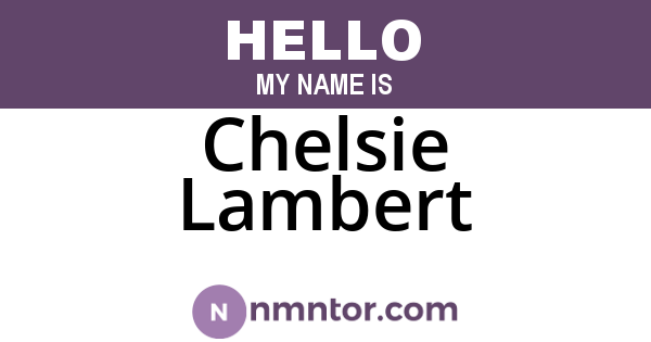 Chelsie Lambert