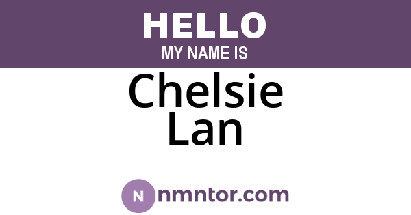 Chelsie Lan