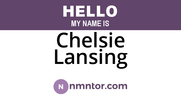 Chelsie Lansing