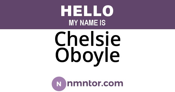 Chelsie Oboyle