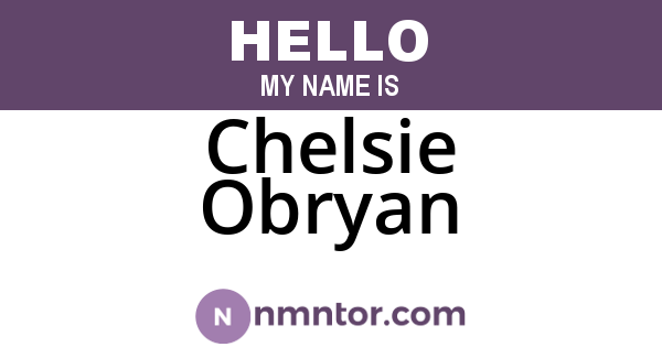 Chelsie Obryan