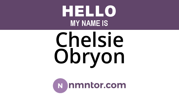 Chelsie Obryon