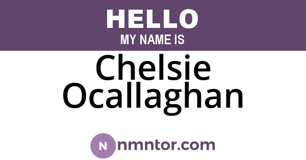 Chelsie Ocallaghan