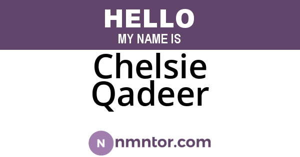 Chelsie Qadeer