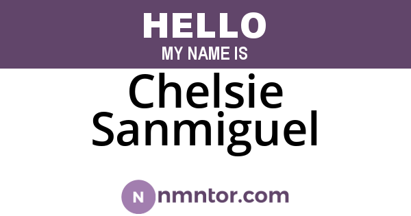 Chelsie Sanmiguel