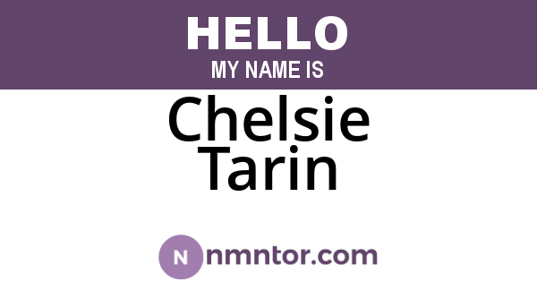 Chelsie Tarin