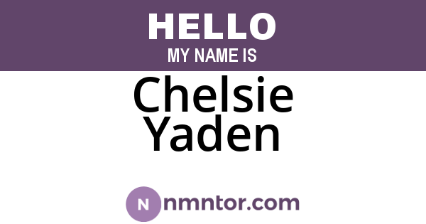 Chelsie Yaden
