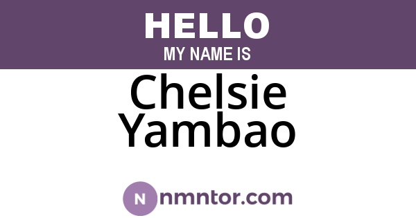 Chelsie Yambao