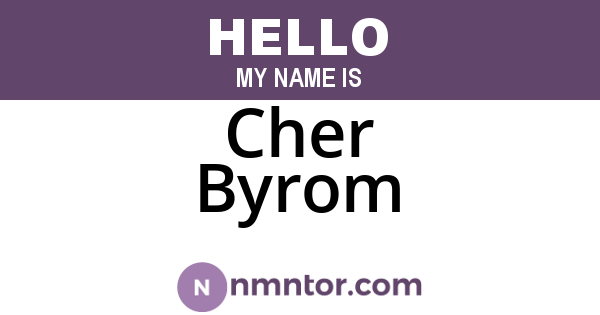 Cher Byrom