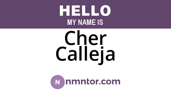 Cher Calleja