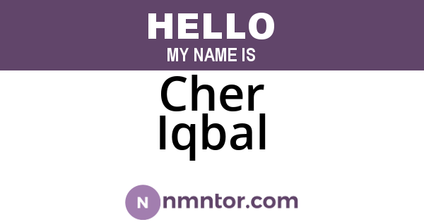 Cher Iqbal