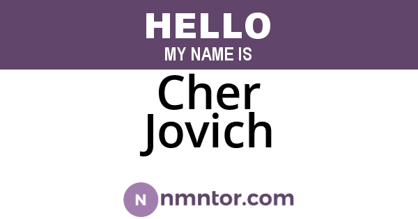 Cher Jovich
