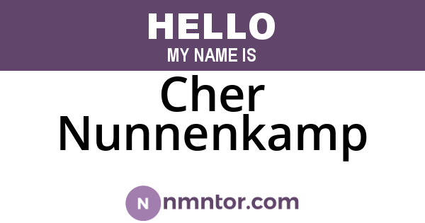Cher Nunnenkamp