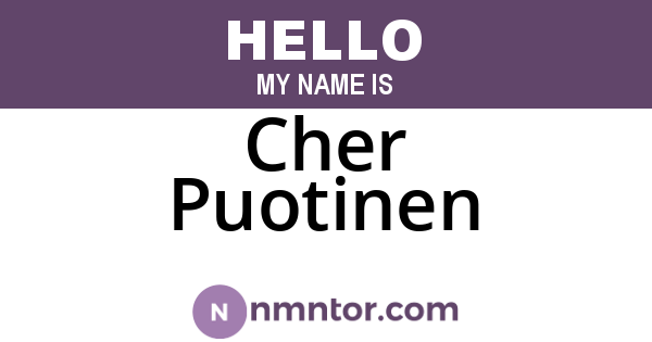 Cher Puotinen