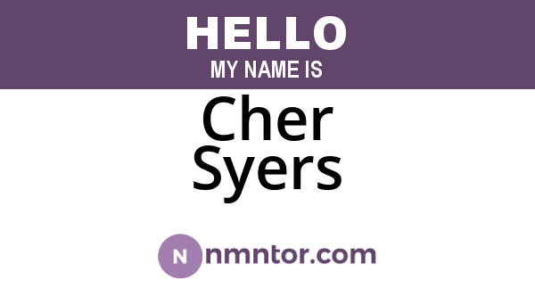 Cher Syers
