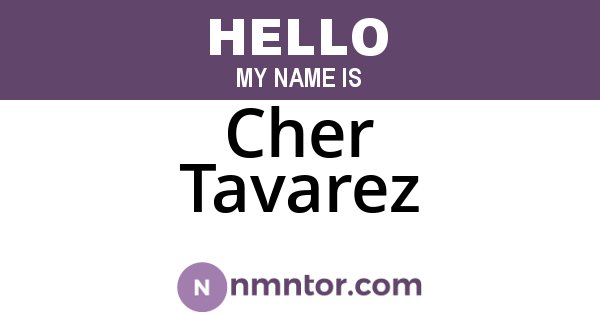 Cher Tavarez