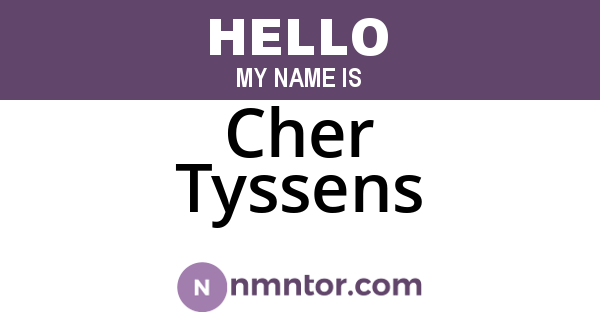 Cher Tyssens