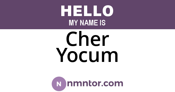 Cher Yocum