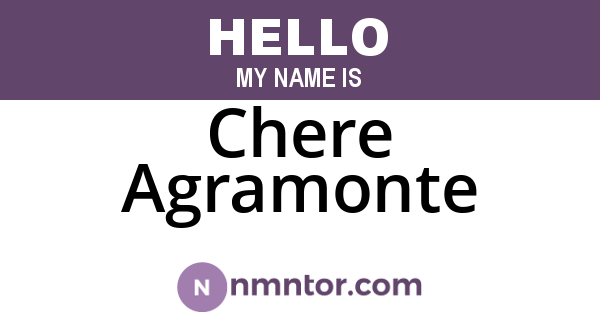 Chere Agramonte