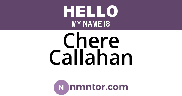 Chere Callahan