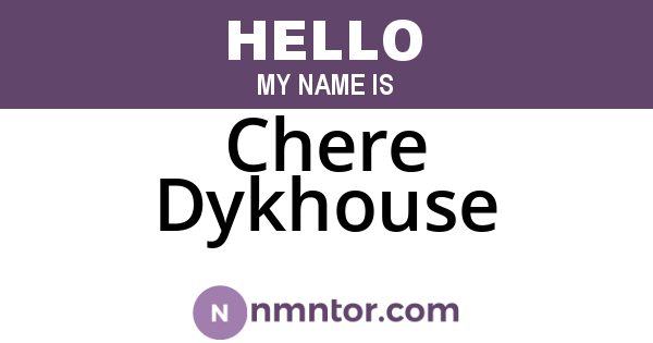 Chere Dykhouse