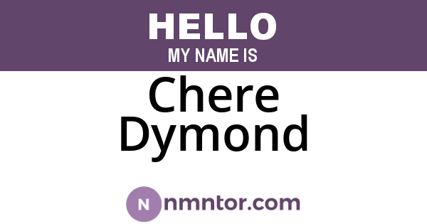 Chere Dymond