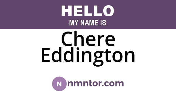Chere Eddington