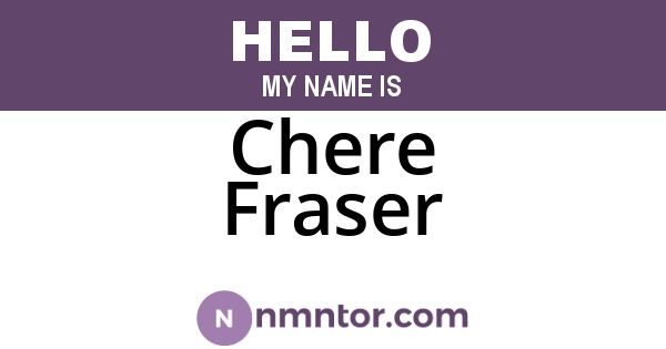 Chere Fraser