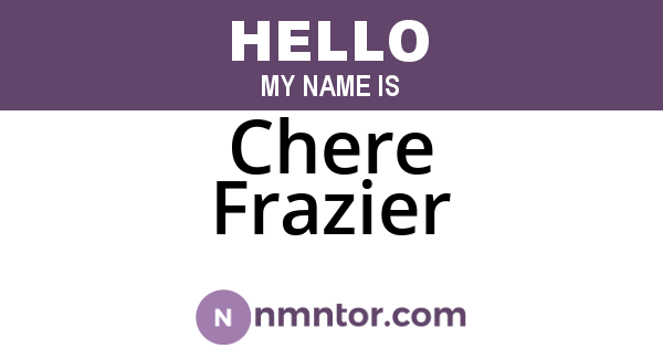 Chere Frazier