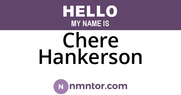Chere Hankerson