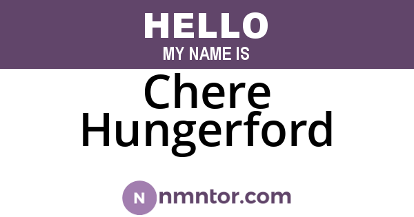 Chere Hungerford