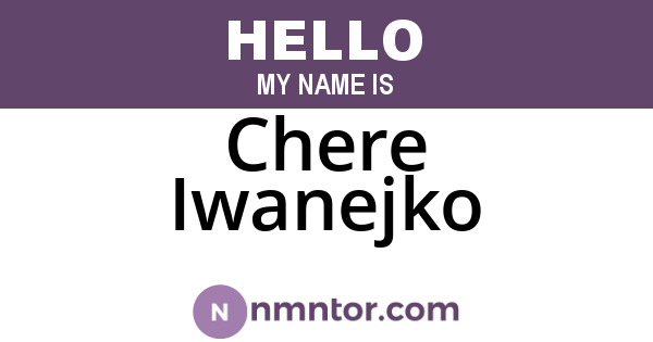 Chere Iwanejko