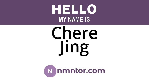 Chere Jing