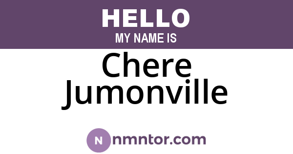 Chere Jumonville