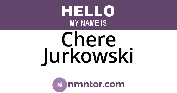 Chere Jurkowski