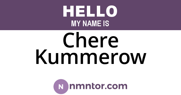 Chere Kummerow